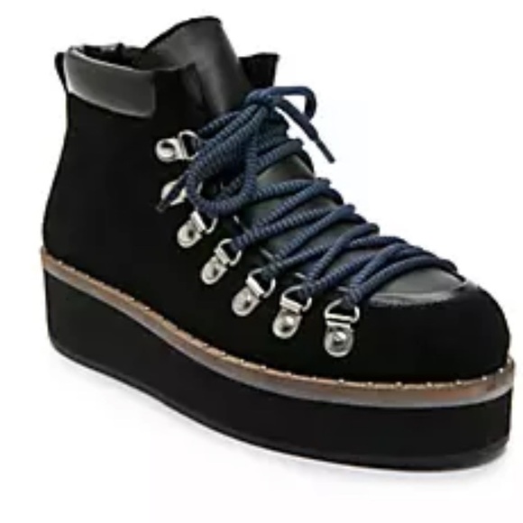 FREE PEOPLE DURANGO BLACK SUEDE HIKERS SIZE 8 NEW ON SALE! - Picture 1 of 11